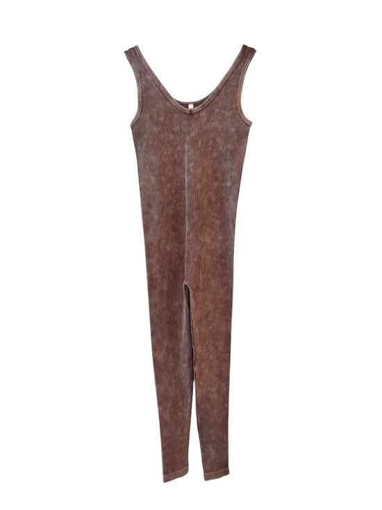 Zenana Outfitters Pants - NWOT Zenana Ribbed Jumpsuit in Mocha